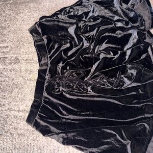 Hot Topic Black Velvet Skirt
